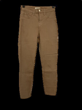 L'Agence Coated Cocoa Margot Skinny Denim Jeans Size 24